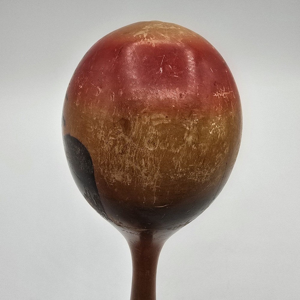 Vintage Single Wooden Wood Hand Painted Maracas - Picture 4 of 8